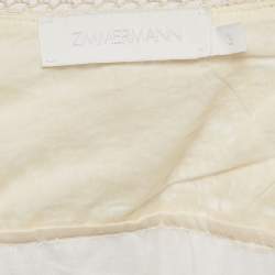 Pre Owned Zimmermann Multicolor Floral Print Cotton Flounce Wrap Dress L