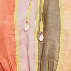 Zimmermann Multicolor Linen Paneled Skirt and Top Set M