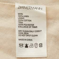 Zimmermann Beige Floral Print Lace Trimmed V-Neck Heathers Playsuit M