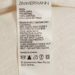 Zimmermann White/Yellow Sail Boat Print Linen Jumpsuit M