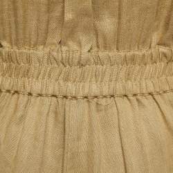 Pre Owned Zimmermann Olive Green Linen Belt Detail Cargo Jumpsuit M