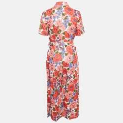 Zimmermann Multicolor Floral Print Linen Belted Jumpsuit M
