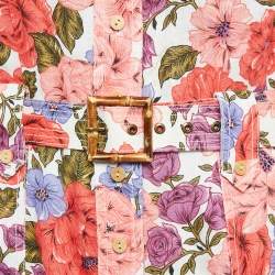Zimmermann Multicolor Floral Print Linen Belted Jumpsuit M