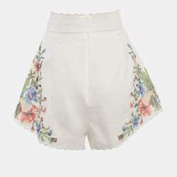 Zimmermann White Cross-Stitch Embroidery Linen Short M