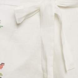 Zimmermann White Cross-Stitch Embroidery Linen Short M