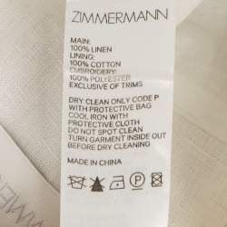 Zimmermann White Cross-Stitch Embroidery Linen Short M