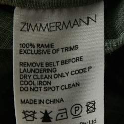 Pre Owned Zimmermann Multicolor Tie-Dye Print Ramie Button Front Maxi Dress S