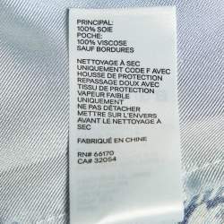 Pre Owned Zimmermann Blue Floral Print Silk Glassy Harem Pants L