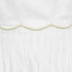 مملوك ة مسبقًا Zimmermann White Linen Lace-Up Detail Cut-Out Midi Dress XL