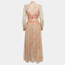 Pre Owned Zimmermann Multicolor Floral Print Button Front Maxi Dress XS