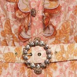 Pre Owned Zimmermann Multicolor Floral Print Button Front Maxi Dress XS