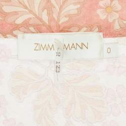 Pre Owned Zimmermann Multicolor Floral Print Button Front Maxi Dress XS