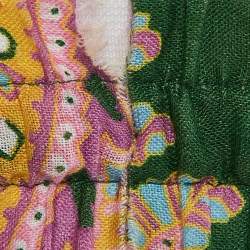 Zimmermann Green Teddy Paisley Linen Wide-Leg Pants M