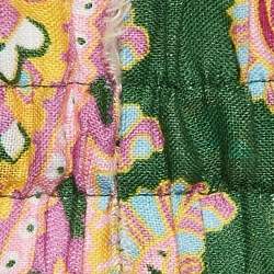 Zimmermann Green Teddy Paisley Linen Wide-Leg Pants M