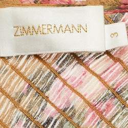 Pre Owned Zimmermann Mustard Yellow Floral Print Smocked Maxi Dress L