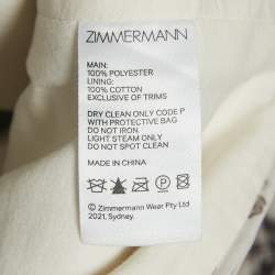 Zimmermann Light Beige Printed Plisse Top and Skirt Set S