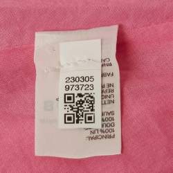 Pre Owned Zimmermann Pink/Red Graffiti Print Linen Day Mini Dress M