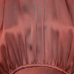 Pre Owned Zimmermann Brown Satin Eden Cape Maxi Dress M