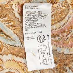 Pre Owned Zimmermann Orange Paisley Print Crepe Cowl Neck Blouse S