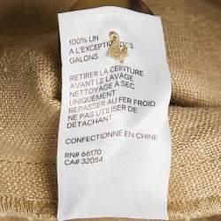 Zimmermann Beige Linen Wide Leg Trousers M