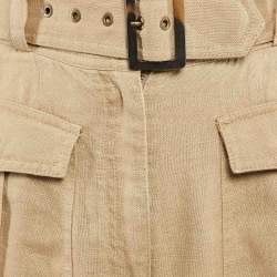 Zimmermann Beige Linen Wide Leg Trousers M