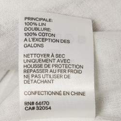 Pre Owned Zimmermann Green/Burgundy Floral-print Linen Cut-Out Allia Mini Dress M