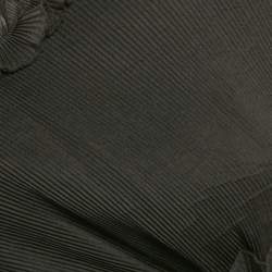 Pre Owned Zimmermann Black Plisse Ruffled Cut-Out Mini Dress XS