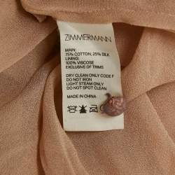 Pre Owned Zimmermann Multicolor Floral Print Cotton Blend Flared Cut-Out Juniper Dress XS