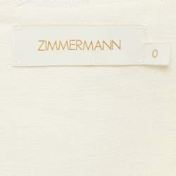 Zimmermann White Linen Lace Insert Top and Skirt Set S