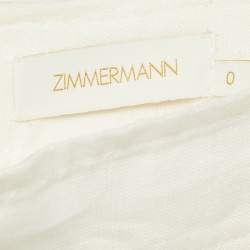 Zimmermann White Linen Lace Insert Top and Skirt Set S