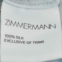 Pre Owned Zimmermann Multicolor Floral Print Silk Shirred Dress XS