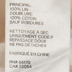 Zimmermann Off White Linen Straight Leg Trousers S