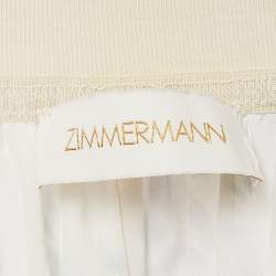 Zimmermann White Floral Print Ruffled Asymmetric Moncure Maxi Skirt M