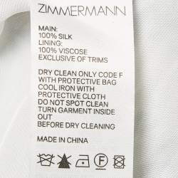 Zimmermann White Floral Print Ruffled Asymmetric Moncure Maxi Skirt M