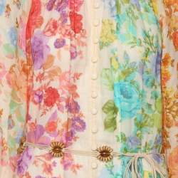 Zimmermann Multicolor Printed Ramie Dress M
