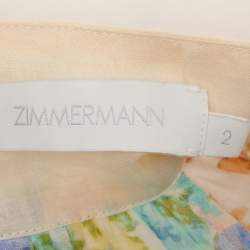 Zimmermann Multicolor Printed Ramie Dress M