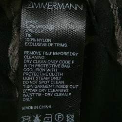 Pre Owned Zimmermann Black Silk Blend Jacquard Tiered Ladybeetle Swing Maxi Dress XS