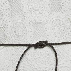 Pre Owned Zimmermann White Patterned Crochet Junie Midi Dress L