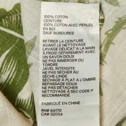 Pre Owned Zimmermann Green Printed Cotton Belted Long Dress S