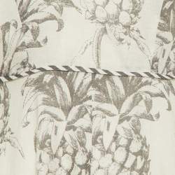 Pre Owned Zimmermann White Printed Linen Maxi Dress M