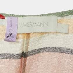 Zimmermann Multicolor Striped Linen Tiered Cassia Maxi Dress S