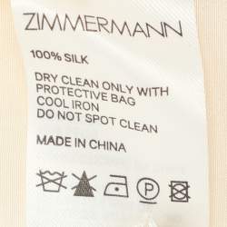 Zimmermann Cream Silk Neck Top M