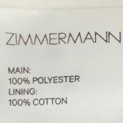 Pre Owned Zimmermann Black/White Empire Guipure Lace Wide Leg Pants L