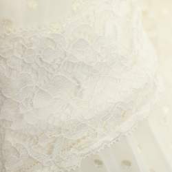 Zimmermann Cream Espionage Sunburst Pleated Lace Skirt L