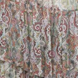 Zimmermann Multicolor Paisley Print Chiffon Tiered Midi Skirt M