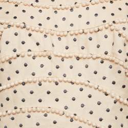 Pre Owned Zimmermann Peach Pink Linen Painted Heart Contour Mini Dress L