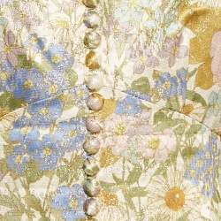 Pre Owned Zimmermann Multicolor Lurex Cotton Blend Long Sleeve Mini Dress S