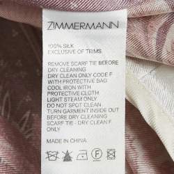 Pre Owned Zimmermann Multicolor/Red Floral Print Silk Pleated Mini Dress S