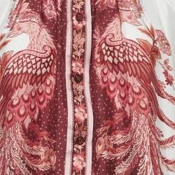 Pre Owned Zimmermann Multicolor/Red Floral Print Silk Pleated Mini Dress S
