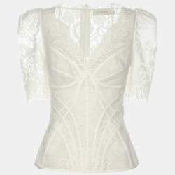 Zimmerman White Lace Dance Blouse XS